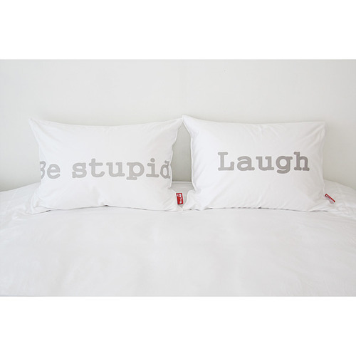 [SET]Laugh+Be stupid 베개커버 (50x70)